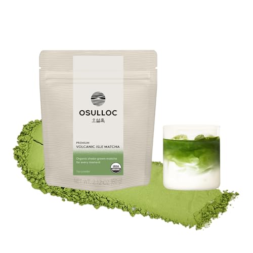 OSULLOC Volcanic Isle Matcha Powder, Premium Korean Matcha, Green tea powder from Jeju Island (2.12oz, 60g)