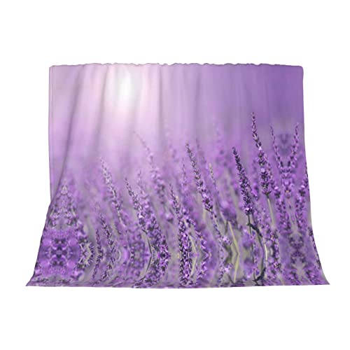 Couverture super douce en flanelle lavande confortable - 4
