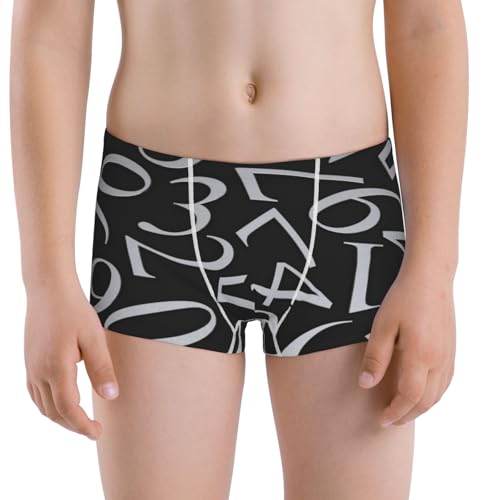 Boys' Cotton Boxer Brief Soft Underwear-Numbers