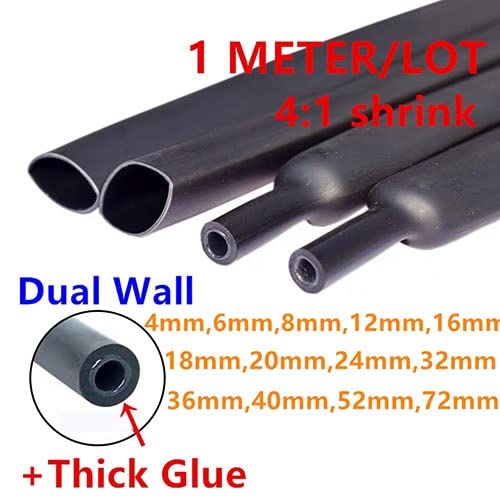 Tubo Termorestringente, Con Colla Adesiva Foderata 4: 1 Kit Cavi Avvolgenti For Tubi A Doppia Parete (Size : Inside Diameter 72 mm)