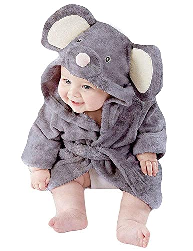TEDD Peignoirs de Bain Garçon Enfant avec Capuche Chaud Polaire Chaud et Doux Pyjamas Vêtements de Nuit pour Garcon ou Fille 1-2 Ans