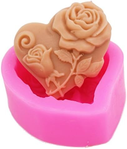 Longzang Stampo In Silicone Per Rosa - Stampo Per Sapone, Candele E Craft Fai Da Te - Dimensioni Saponetta 8x5.8x3.5cm - 4