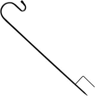 BESPORTBLE Bastone da pastore da giardino, in ferro, nero, altezza 120 cm, in metallo, per gabbie per uccelli, cestini di fiori, lanterne da giardino, luci a vento
