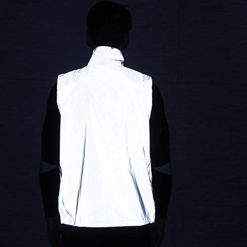 LZLRUN Reflective Vest Jacket Casual Hiphop Windbreaker Night Sporting Coat Hooded Fluorescent Clothing2