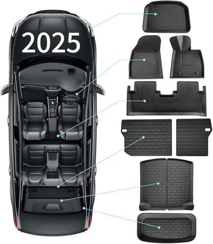 CMMCAT for BYD Seal 2025-2026 3D Floor mats and Trunk Liner Mats & Second Row seat Back mats Maximum Coverage, All-Weather Slip Resistant, Durable/XPE+TPR Noise-reducing Rubber 8-piece Set (AU RHD)