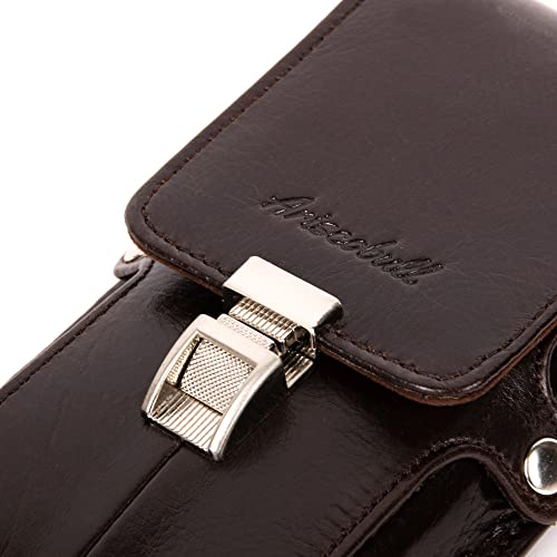 Ariscobull Phone Holster With Belt Clip Leather Belt Pouch Belt Case Phone Holder For Iphone 14 Pro Max 11 Pro Max Xs Max Xr 7 Plus 8 Plus 6S Plus (For Phones With Cases) (Coffee) #TOP3