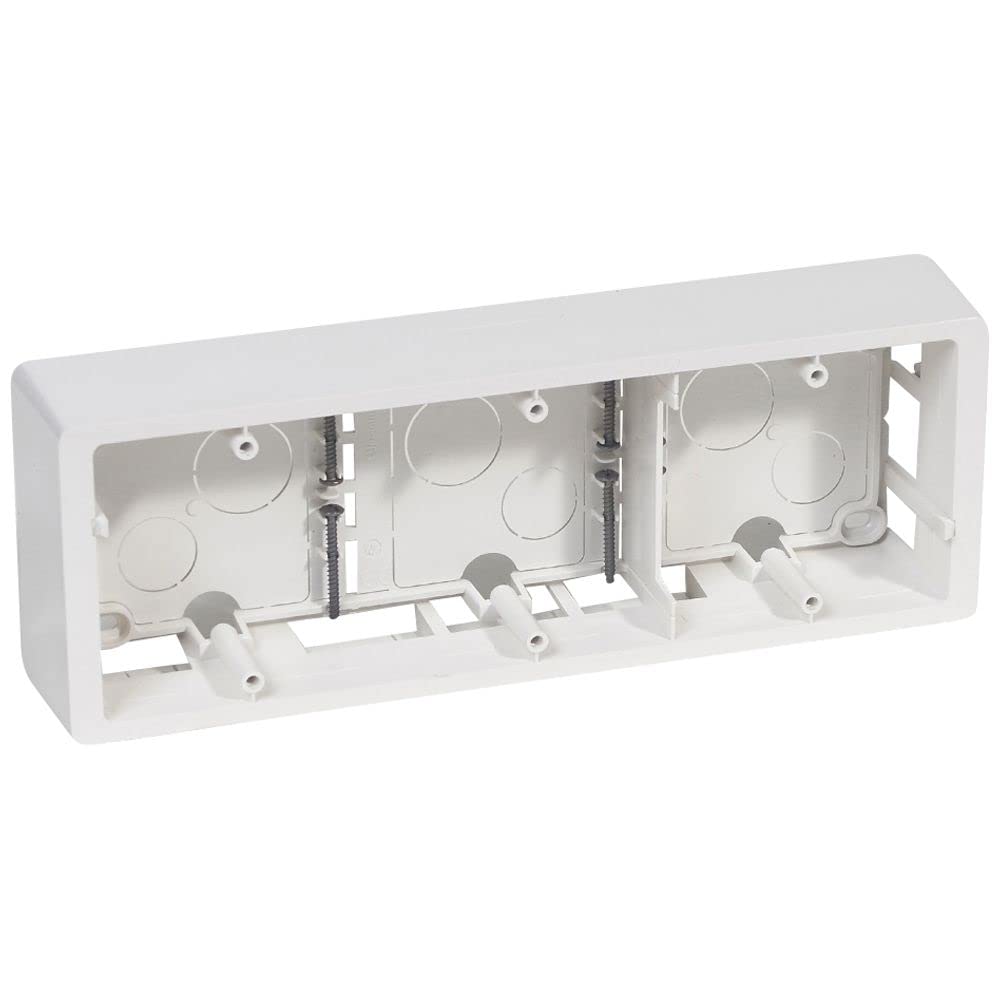 Legrand - Cadre 3 postes horizontal ou vertical pour pose en saillie Céliane - Titane