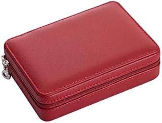 TKING Jewellery Box, Medium Size Travel Jewellery Box Organiser with Zipper - PU Leather Jewelry Storage Case Gift Box for Women and Girls Rings Earrings Necklace Bracelets