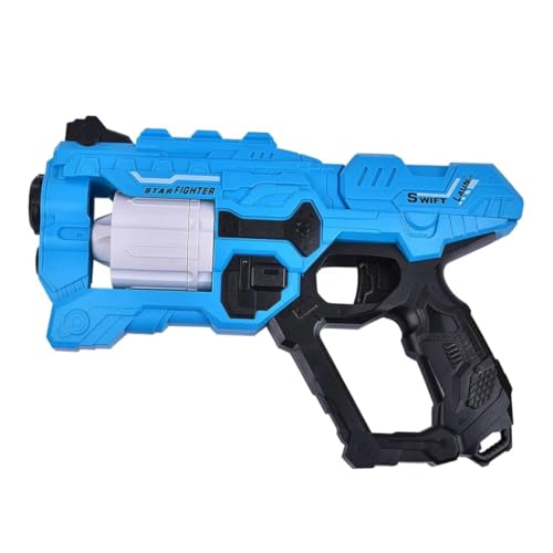 Image of Thunder Strike Star Fighter Foam Dart Blaster, 6-Dart Rotating Drum, Blue and Black