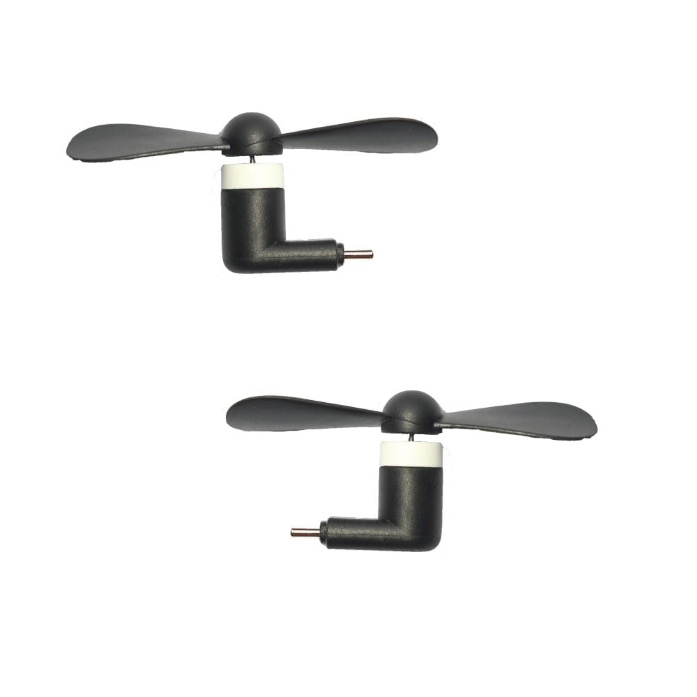 C-Type USB Mini Fan for Mobile Phones Portable Flexible Cooling Fan Pack of 2 Black Compact Travel Gadget 3.5 x 3.5 x 2 cm-image-30