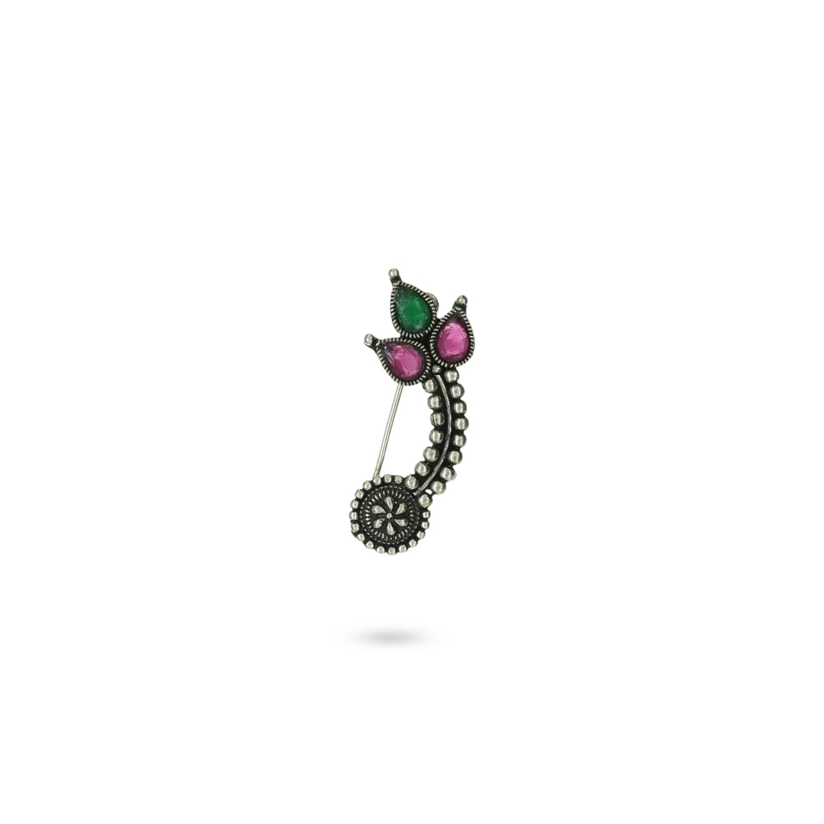 gargi by p.n. gadgil and sons | Utsaav Collection | Kamini Nath | Nose Pin | Oxidized Polish | Gifts for Girlfriend, Women & Girls-picture-16