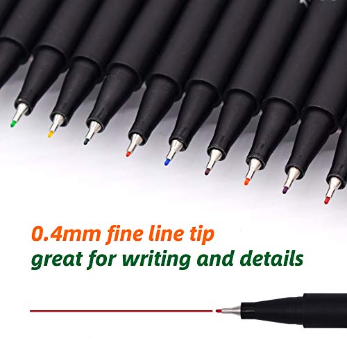 TWOHANDS Note Taking Pens,Fine Point,Journal Planner Pens,Planner Pens,Bullet Journaling Pens,Fine Tip Markers for Writing Coloring Drawing, Office School Teacher Student Pen,24 Colors