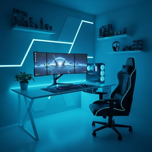 Image of Ice Blue Neon LED Strip Light 5 Meter with Adapter | Flexible IP65 Waterproof Silicone Rope Light for Indoor and Outdoor Bedroom, Ceiling, Gaming Room, Party & Decoration