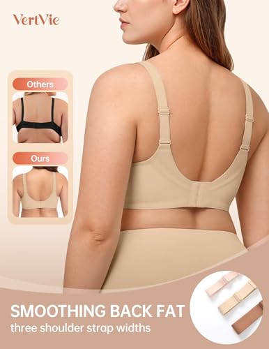Vertvie Bras for Women No Underwire Wireless Push Up Seamless Full Coverage Comfort Sports Everyday Bra Regular & Plus Size4