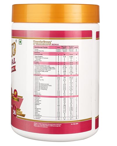 Image of PentaSure Renal Pre-Dialysis Care Nutritional Powder | Creamy Vanilla Flavor - 400g | High Calorie & Adequate Protein Supplement Drink | 13g Protein per 100g | Supports Renal Health, Energy & Recovery