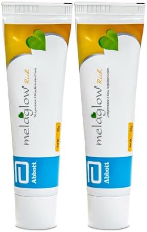 MELAGLOW Rich Depigmentation and Glow Restoration, Skin Brightening and Lightening Cream 20Gm, (Pack of1)