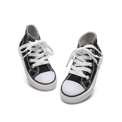 Kids Canvas Shoes Boys Girls High Top Canvas Slip On Sneakers4
