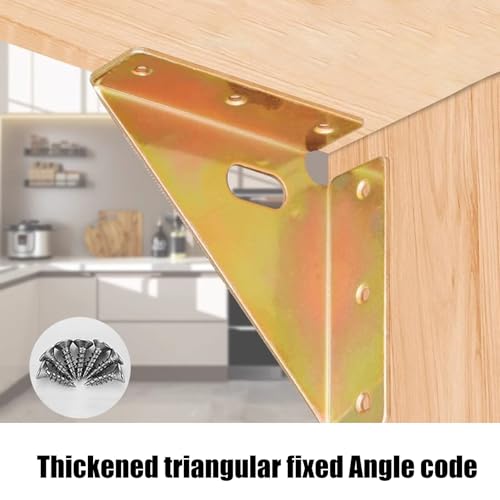 Connecteurs d'angle robustes en acier inoxydable brossé pour meuble chic - 8