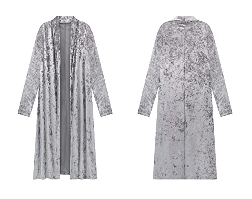 Image of R.Vivimos Women's Long Sleeves Casual Velvet Jacket Open Front Cardigan Coat Outerwear