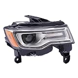 LYNICESHOP Front Headlight Assembly, Xenon HID w/LED DRL Headlights, 68266647AH, 68266648AH For 2016-2021 Jeep Grand Cherokee NON AFS Chrome models (Passenger Side)