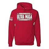 Proud Member of the ULTRA MAGA Community Anti Biden Meme Political Unisex Hoodie Sweatshirt, Red,...