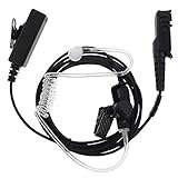 Professionelle akustische Tube Bodyguard FBI verdeckte Ohrmuschel Kopfhörer Headset PTT (Push to Talk) mit integriertem Line-Mikrofon für Motorola Radio XPR3300 XPR3500 XIR P6620 XIR P6600 E8600 E8608 MotoTRBO Security Door Supervisor.