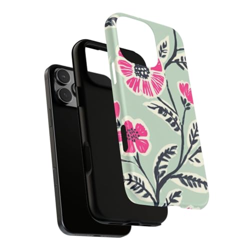 Coque rigide mate iPhone 16 Pro Max motif floral premium