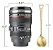 Tmango Camera Lens Coffee Mug with Clear Lid and Spoon – Lightweight Lens Cup Replica, Gift for Photographers