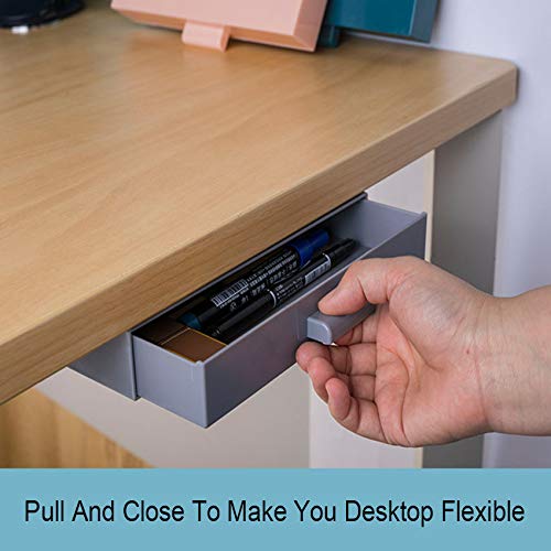 Desk Organizer, Plastic Desk Drawer Organizer,Hiding Under The Table