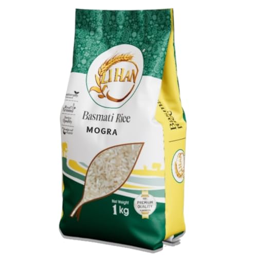 Image of Lihan Mogra Basmati Rice 1kg - Everyday Aromatic Basmati | Lightly Broken Grains | Perfect for Khichdi, Kadhi Chawal & Daily Meals (1kg (Pack of 1)