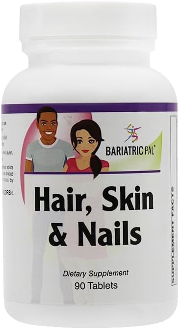 BariatricPal tabletas de fórmula para cabello, piel y uñas (botella de 90 quilates)