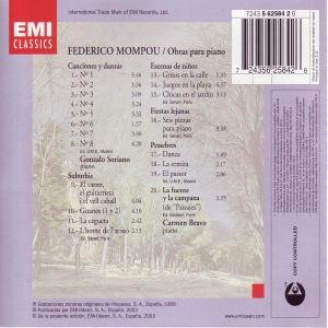 Mompou : Piano Works / Obras Para Piano / Oeuvres pour Piano