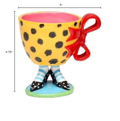 Appletree 4-3/4-Inch Sugar High Social by Babs Ceramic Mug with red bow