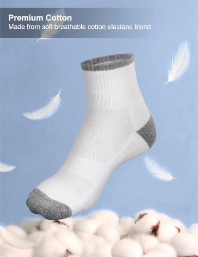 Image of Symbol Premium Men's Cotton Sports Socks Unisex | High Ankle Length | Odour-Free & Anti-bacterial | Cushioned Base | Available in Combo Packs