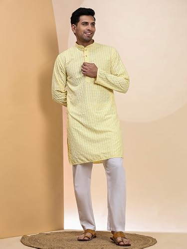 Image of Pro-Ethic Style Developer Men Silk Striped Father Son Matching Ethnic Wear Embroidery Mirror Work Kurta Pyjama Set |(Combo)B-117