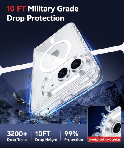 Image of FNTCASE for Phone Ultra Case Compatible with Magsafe Clear Glitter
