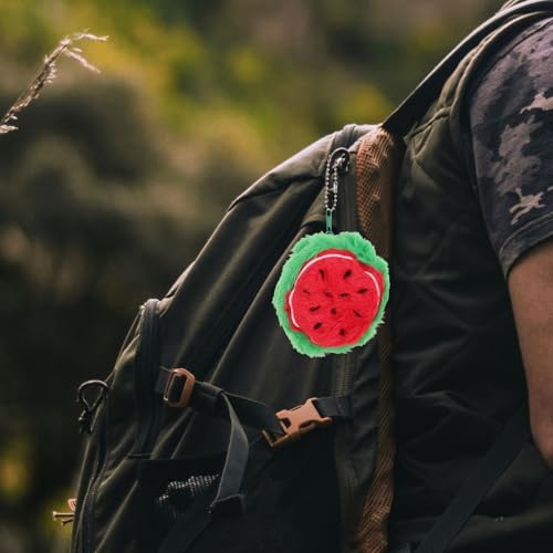 SAFIGLE Cute Plush Coin Purse Watermelon Shape Keychain Wallet for Women and Girls4