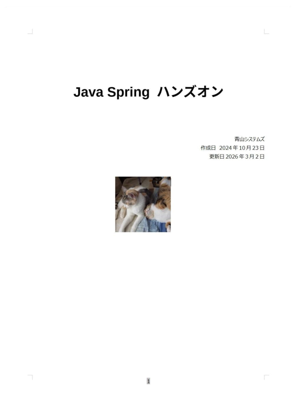 Java Spring ハンズオン (講義)