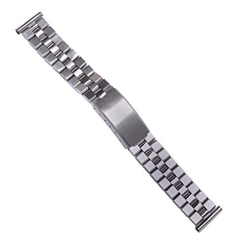Dcasmo group Correa Reloj de Acero Inoxidable 18mm para Hombre Compatible con Seiko Omega Tag Heuer New Old Stock 1970 - Armis Vintage Original Metalizado - Strap Bracelet Relojeria Antigu