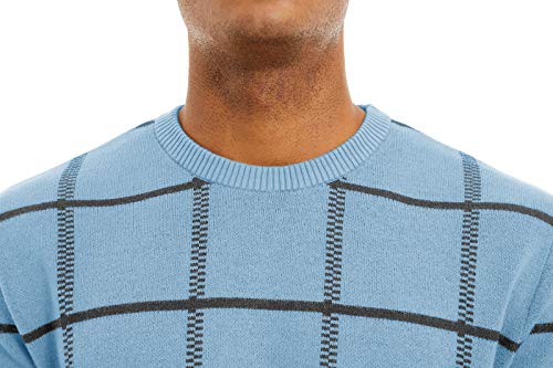 Magnivit Men's Knitted Long Sleeve Basic Designed Sweater Casual Pullover Sweaters Navy Blue #TOP4