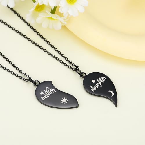 Image of Yonhon Mother Daughter Bracelet Necklace for 2 /3 /4, Mother Daughter Matching Keychain Set