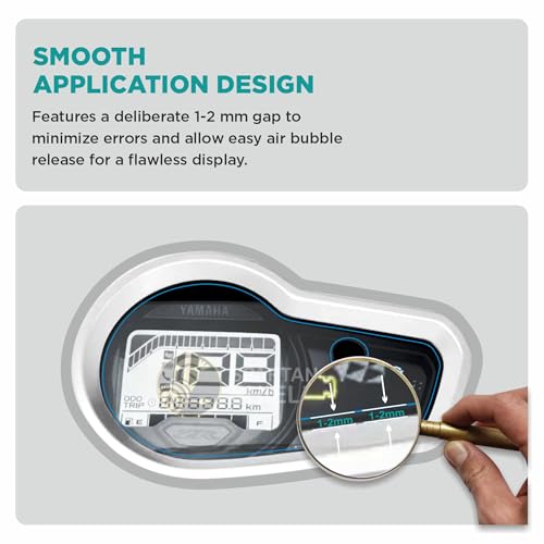 Image of Spartan Shield Digital Meter Screen Guard Compatible With YAMAHA RAY ZR 125 - Disc [with Button Hole] || Water Resistant || RayZR125 Bike Instrument Cluster Protector || Scratch Cover AccessorIes 2025 [Not Tempered Glass]