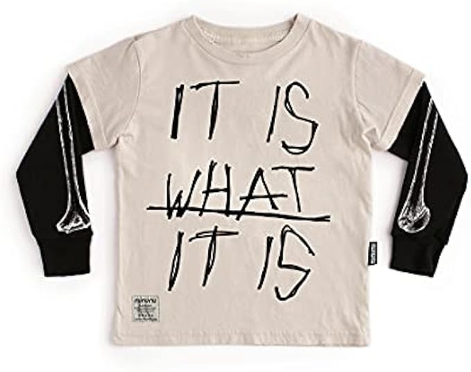 NUNUNU Long Sleeve T-Shirt, for Kids, Boys and Girls, 100% Cotton, Unisex, Cool Prints