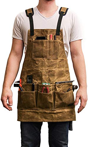 Readywares Waxed Canvas Tool Apron, Carpenter Aprons, Woodworking Aprons #TOP26