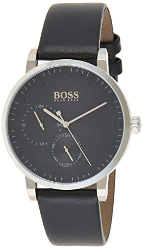 Preisvergleich Produktbild BOSS Unisex Multi Zifferblatt Quarz Uhr mit Leder Armband 1513594