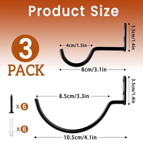 FLstudio Wall Mounted Wine Hooks: Set of 3 Metal Wall Mounted Wine Rack Hook, Hanging Wine Bottle Holder Organizer for Kitchen, Bar, Home Storage