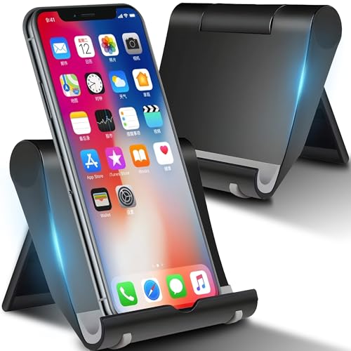 Retoo Soporte Móvil Mesa Plegable, Altura Ajustable Soporte, Soporte Tableta Mesa, Phone Holder, Rotación Libre 270°, Universal para Todos Los Teléfonos Y Tabletas, Compatible con MediaPad Galaxy Tab