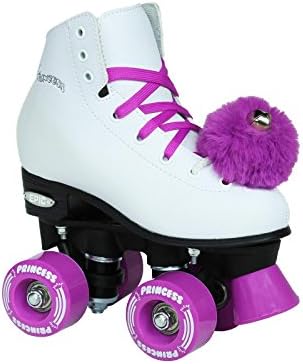 Epic Skates Purple Princess Girls Quad Roller Skates, White, Youth 4, White/Purple (PrpPncs04)