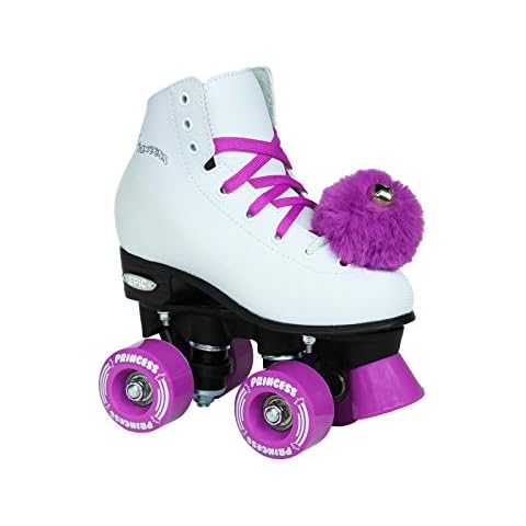 Epic Skates Purple Princess Girls Quad Roller Skates, White, Youth 4, White/Purple (PrpPncs04) Cover