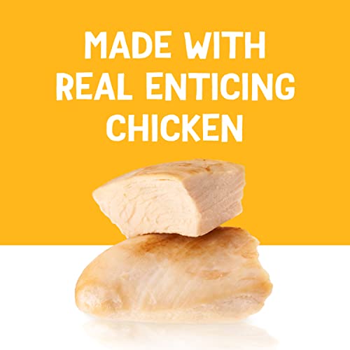 Purina Friskies Pureed Cat Food Topper, Lil’ Shakes With Enticing Chicken Lickable Cat Treats - (16) 1.55 Oz. Pouches #TOP4